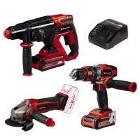 Набір Einhell TE-TK 18/3 Li — Шуруповерт + Перфоратор + Шліфмашина